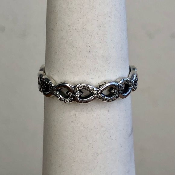 S⭕️LD‼️Pandora Infinite Love Ring Two Tone Size 7/54 - Picture 7 of 10